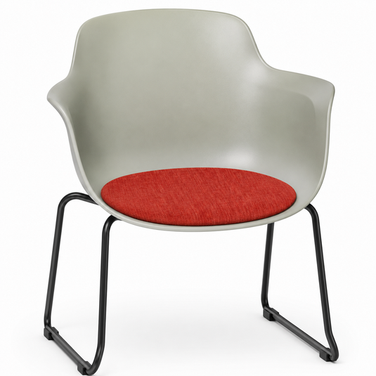Eden Loria Sled Armchair - Seat Upholstered