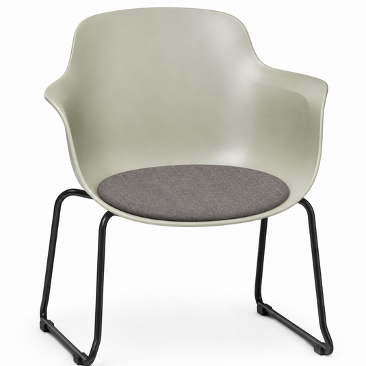 Eden Loria Sled Armchair - Seat Upholstered