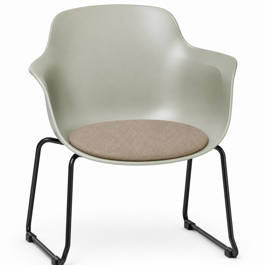 Eden Loria Sled Armchair - Seat Upholstered