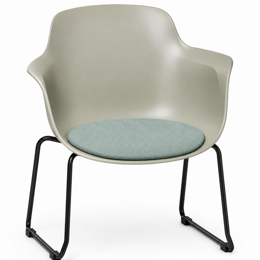 Eden Loria Sled Armchair - Seat Upholstered