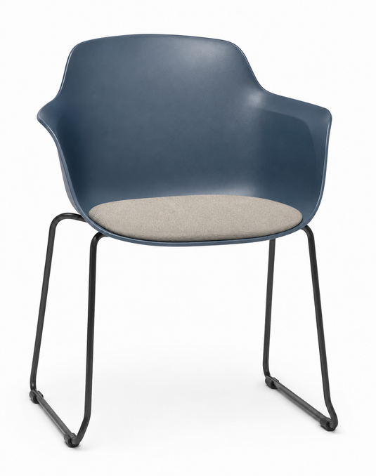 Eden Loria Sled Armchair - Seat Upholstered