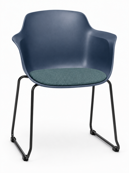 Eden Loria Sled Armchair - Seat Upholstered