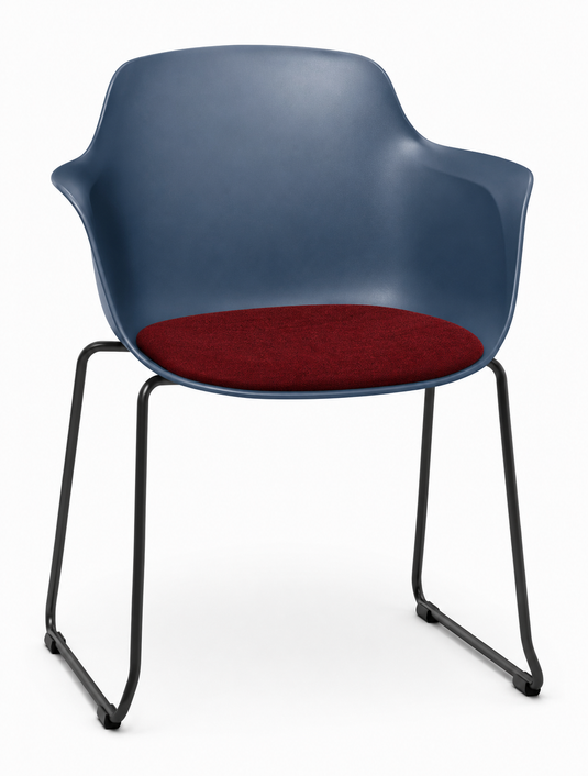 Eden Loria Sled Armchair - Seat Upholstered