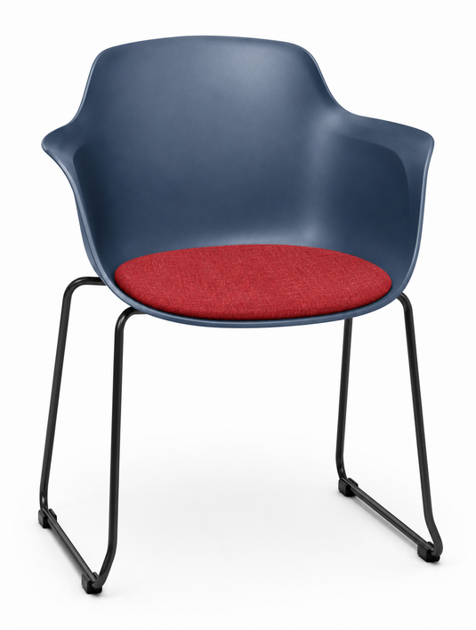 Eden Loria Sled Armchair - Seat Upholstered