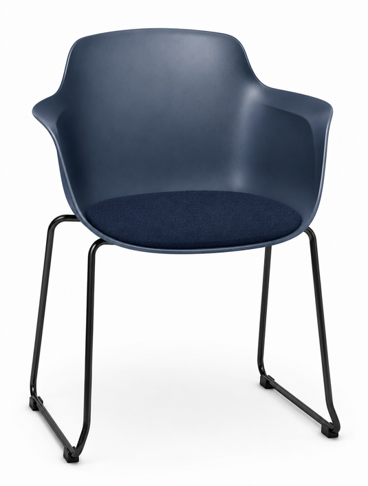 Eden Loria Sled Armchair - Seat Upholstered