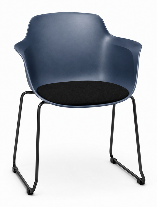 Eden Loria Sled Armchair - Seat Upholstered