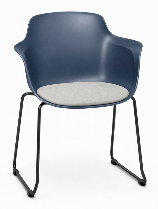 Eden Loria Sled Armchair - Seat Upholstered