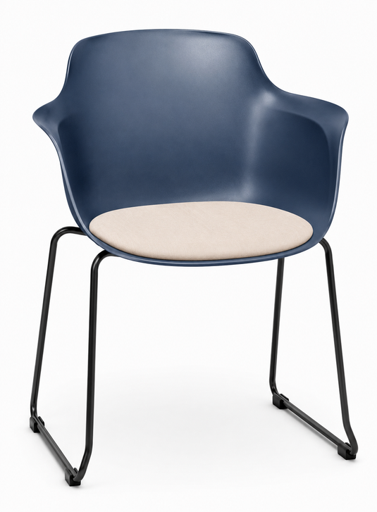 Eden Loria Sled Armchair - Seat Upholstered