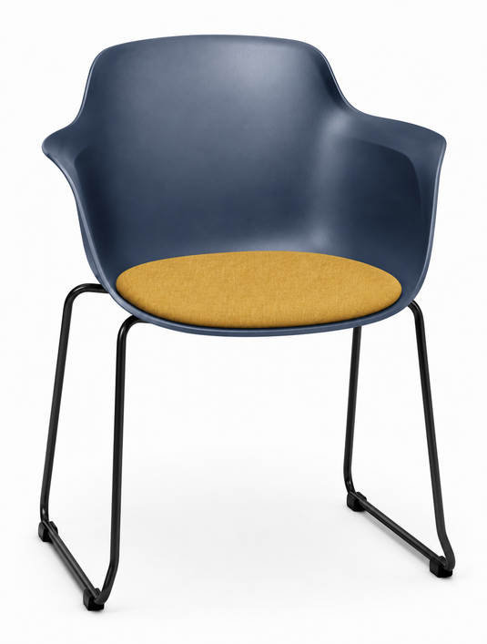 Eden Loria Sled Armchair - Seat Upholstered