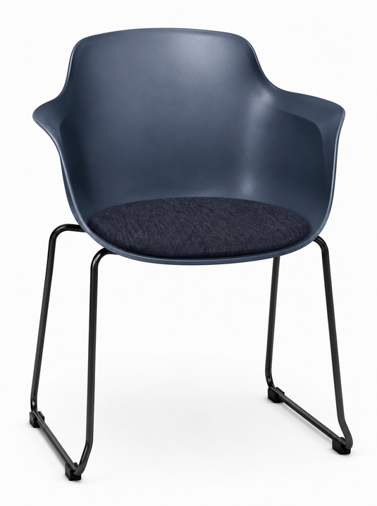 Eden Loria Sled Armchair - Seat Upholstered