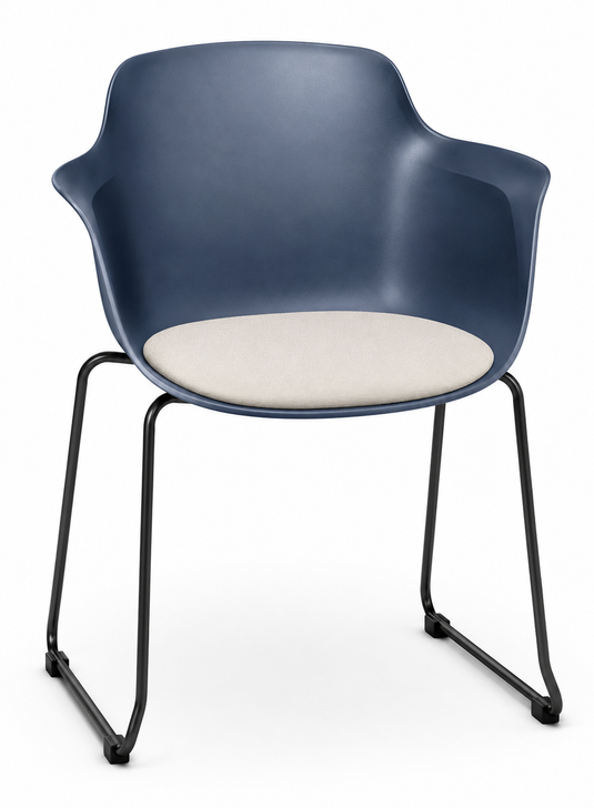 Eden Loria Sled Armchair - Seat Upholstered