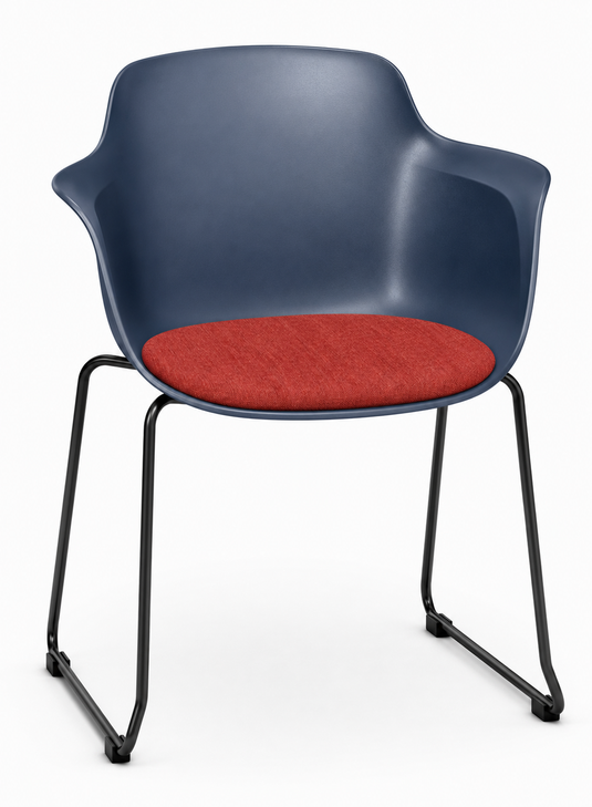 Eden Loria Sled Armchair - Seat Upholstered