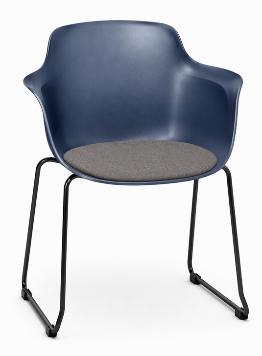 Eden Loria Sled Armchair - Seat Upholstered