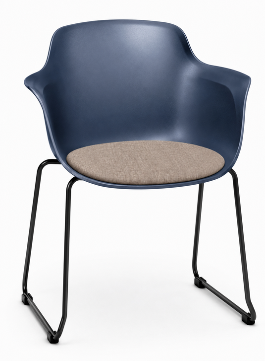 Eden Loria Sled Armchair - Seat Upholstered