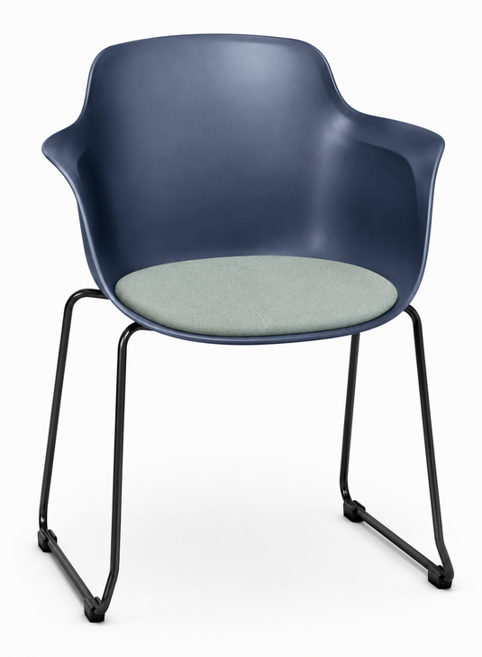 Eden Loria Sled Armchair - Seat Upholstered