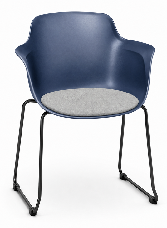 Eden Loria Sled Armchair - Seat Upholstered