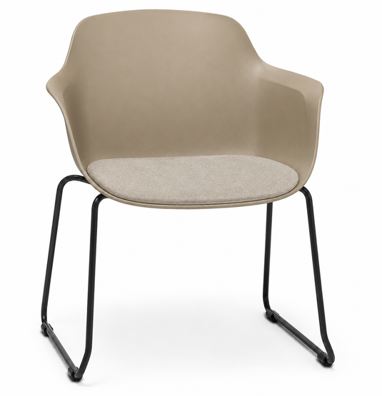 Eden Loria Sled Armchair - Seat Upholstered