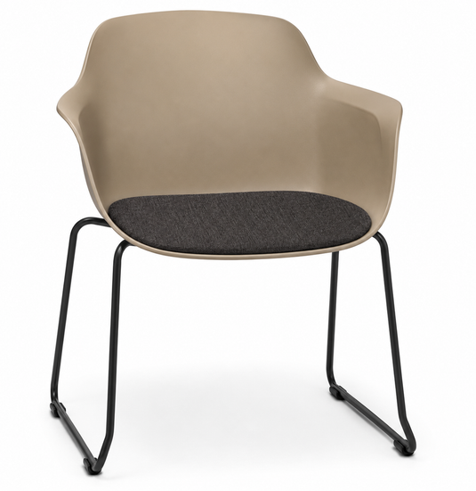 Eden Loria Sled Armchair - Seat Upholstered