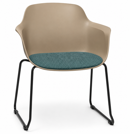 Eden Loria Sled Armchair - Seat Upholstered