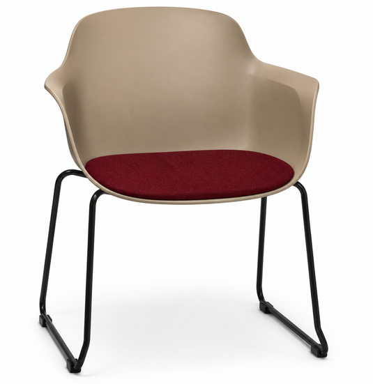Eden Loria Sled Armchair - Seat Upholstered