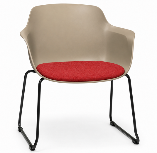 Eden Loria Sled Armchair - Seat Upholstered