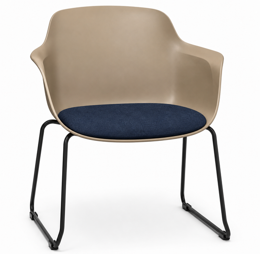 Eden Loria Sled Armchair - Seat Upholstered