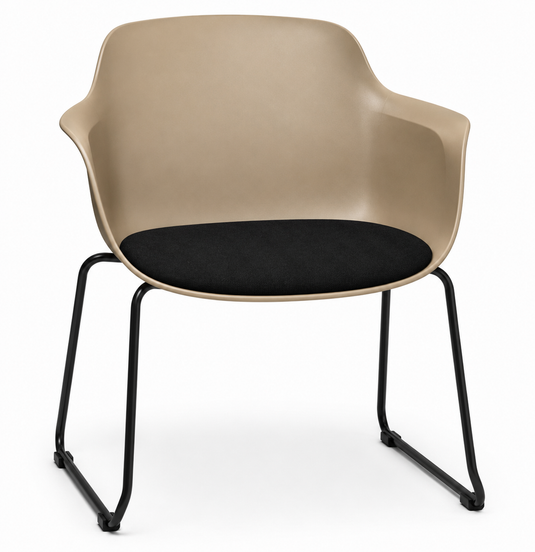 Eden Loria Sled Armchair - Seat Upholstered