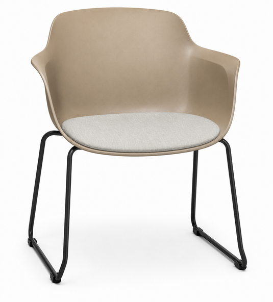 Eden Loria Sled Armchair - Seat Upholstered