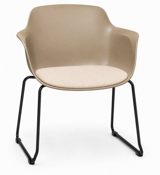 Eden Loria Sled Armchair - Seat Upholstered