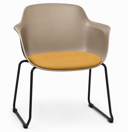 Eden Loria Sled Armchair - Seat Upholstered