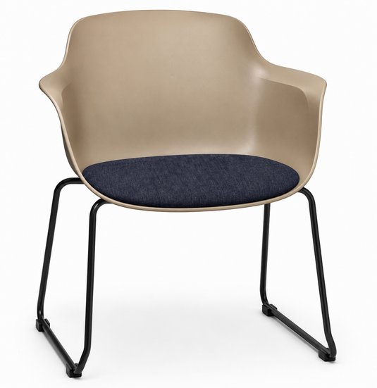 Eden Loria Sled Armchair - Seat Upholstered