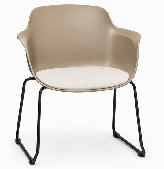 Eden Loria Sled Armchair - Seat Upholstered