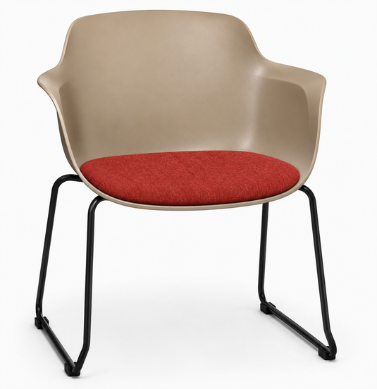 Eden Loria Sled Armchair - Seat Upholstered