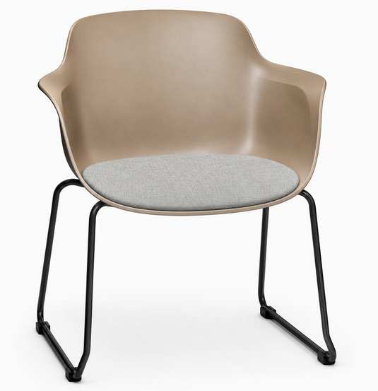 Eden Loria Sled Armchair - Seat Upholstered