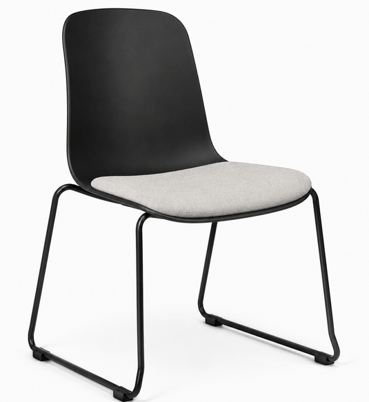 Eden Loria Sled Chair - Seat Upholstered
