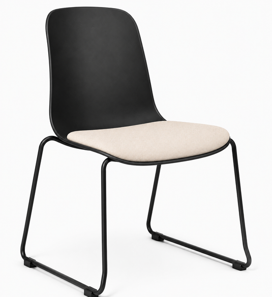 Eden Loria Sled Chair - Seat Upholstered
