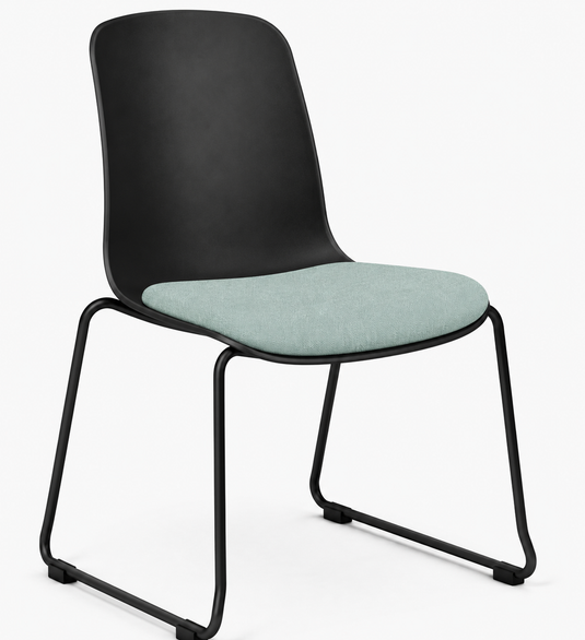 Eden Loria Sled Chair - Seat Upholstered