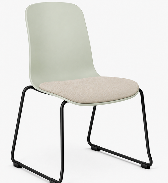 Eden Loria Sled Chair - Seat Upholstered