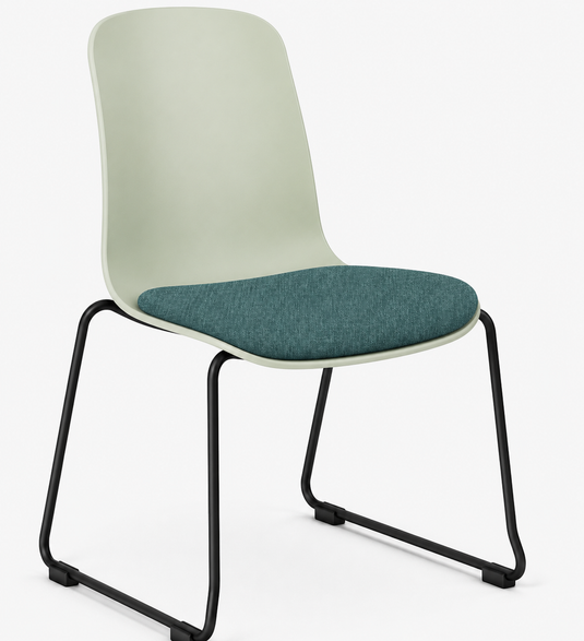 Eden Loria Sled Chair - Seat Upholstered