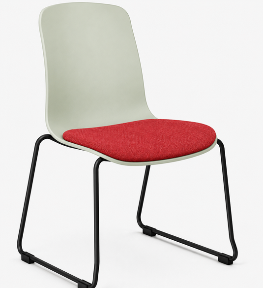 Eden Loria Sled Chair - Seat Upholstered