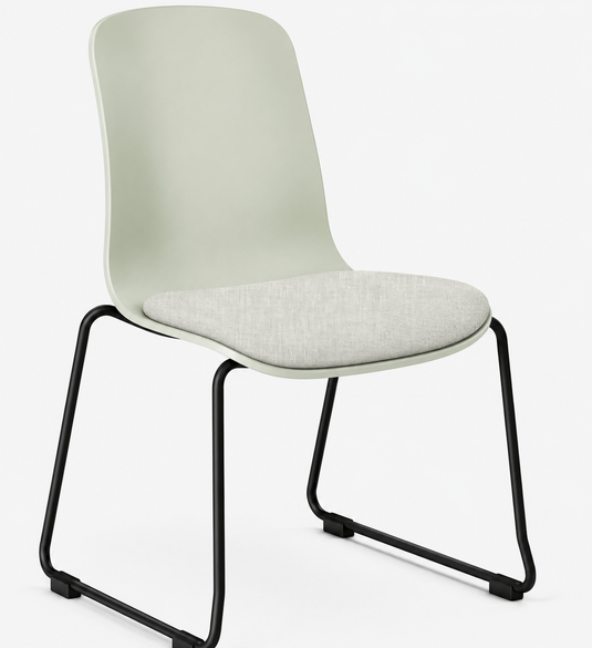 Eden Loria Sled Chair - Seat Upholstered
