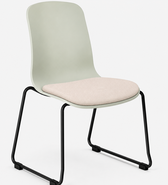 Eden Loria Sled Chair - Seat Upholstered