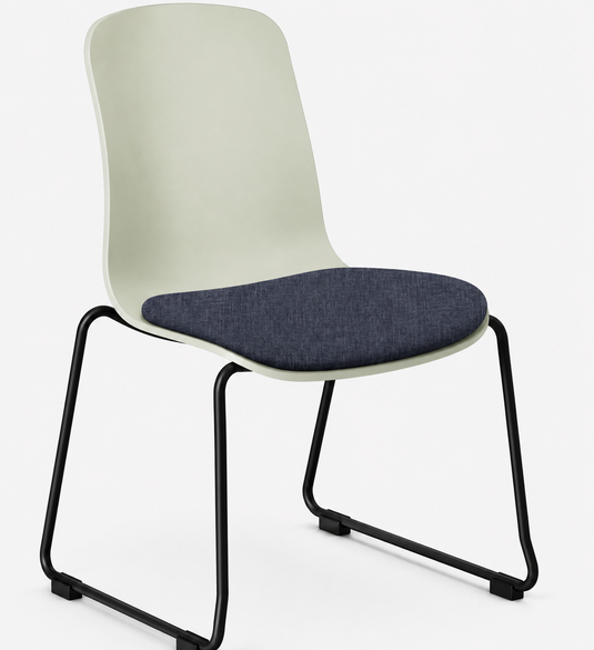 Eden Loria Sled Chair - Seat Upholstered