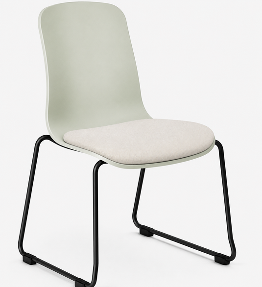 Eden Loria Sled Chair - Seat Upholstered