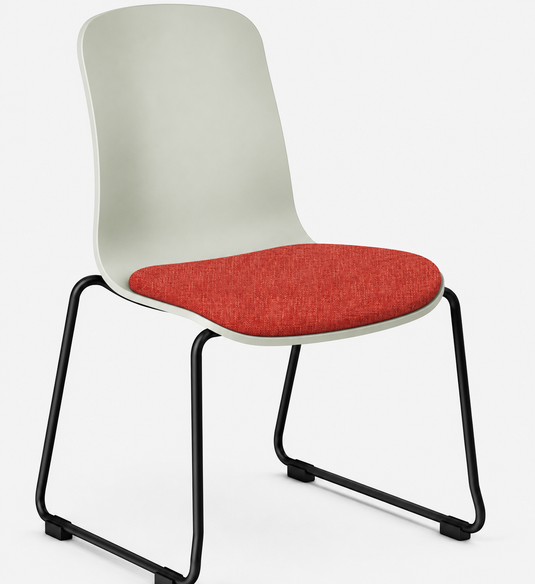 Eden Loria Sled Chair - Seat Upholstered