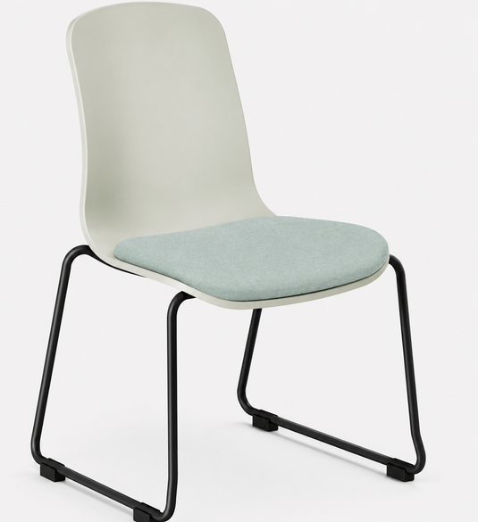 Eden Loria Sled Chair - Seat Upholstered