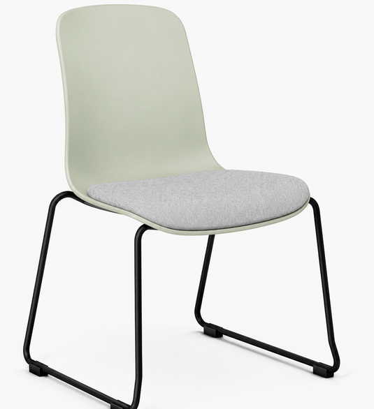 Eden Loria Sled Chair - Seat Upholstered