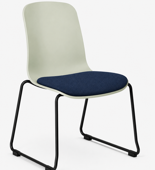 Eden Loria Sled Chair - Seat Upholstered