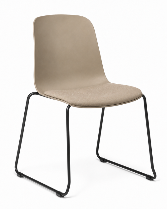 Eden Loria Sled Chair - Seat Upholstered
