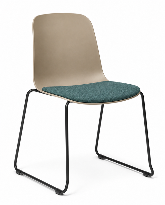 Eden Loria Sled Chair - Seat Upholstered